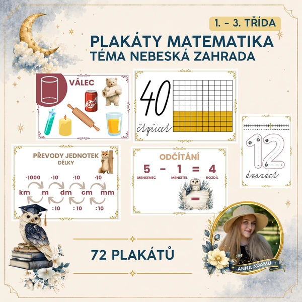 Plakáty do matematiky (1. - 3. třída) - nebeská zahrada