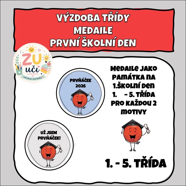 Medaile pro žáky - 1. - 5. třída