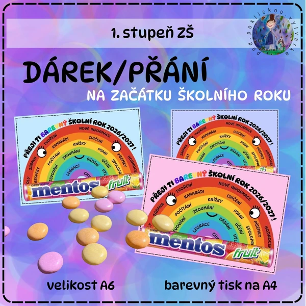 Dárek/přání na začátku školního roku