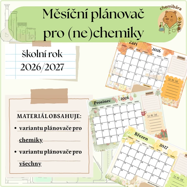 Měsíční plánovač pro (ne)chemiky