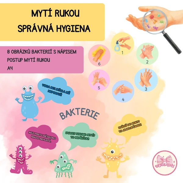 Správné mytí rukou - hygiena, bakterie