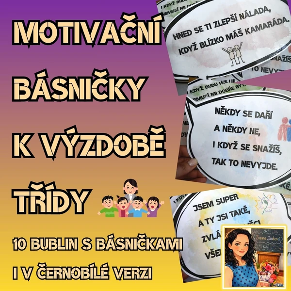 Motivační básničky k výzdobě třídy