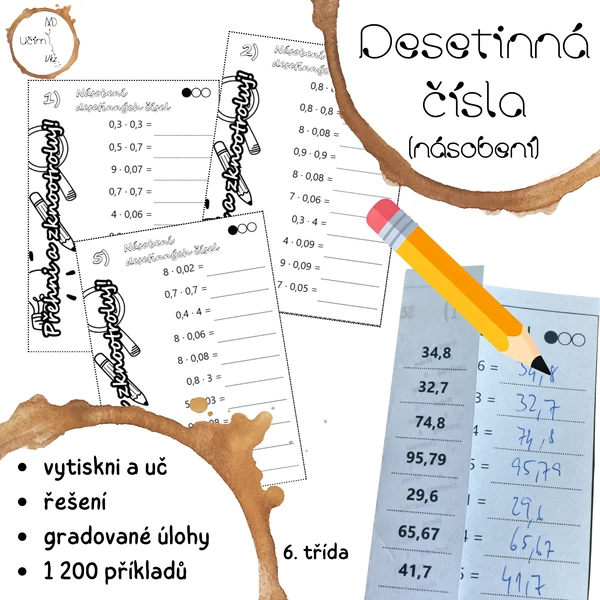 Násobení desetinných čísel – přehni a zkontroluj!
