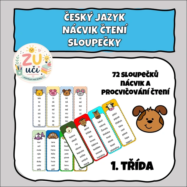 Sloupečky na čtení - Slabiky, slova