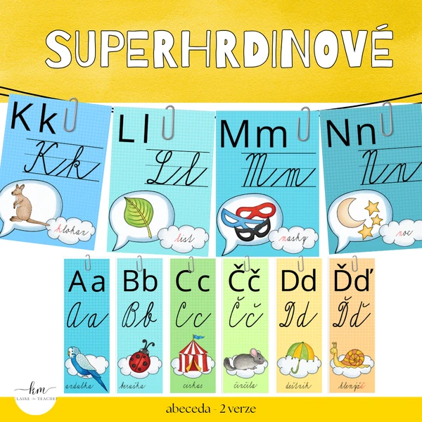 Superhrdinové - abeceda