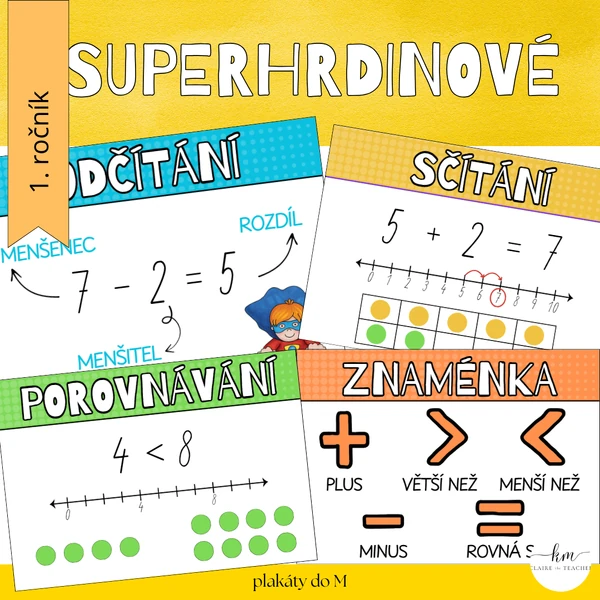 Superhrdinové - plakáty do M, 1. ročník