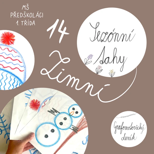 ZIMNÍ – Kresby s grafomotorickými prvky