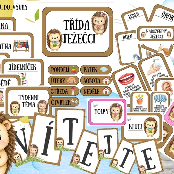 🦔JEŽEČCI - výzdoba tříd🦔