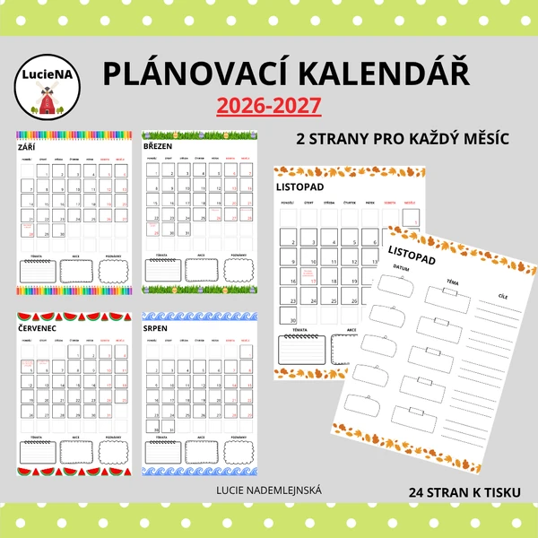 PLÁNOVACÍ KALENDÁŘ 2026-2027