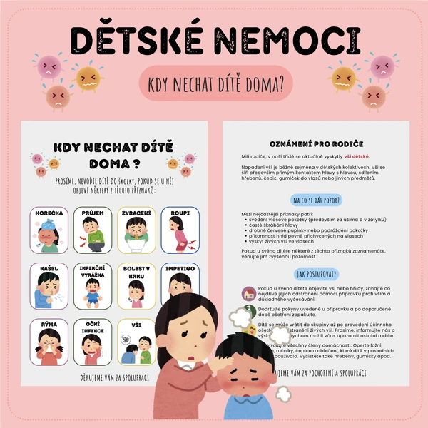 Dětské nemoci - informační letáky pro rodiče