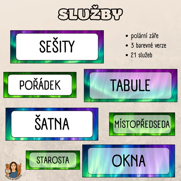 Služby - polární záře