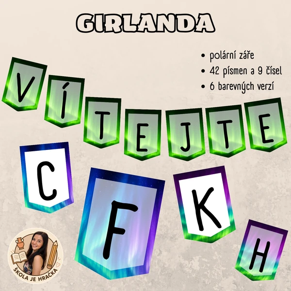 Girlanda - polární záře