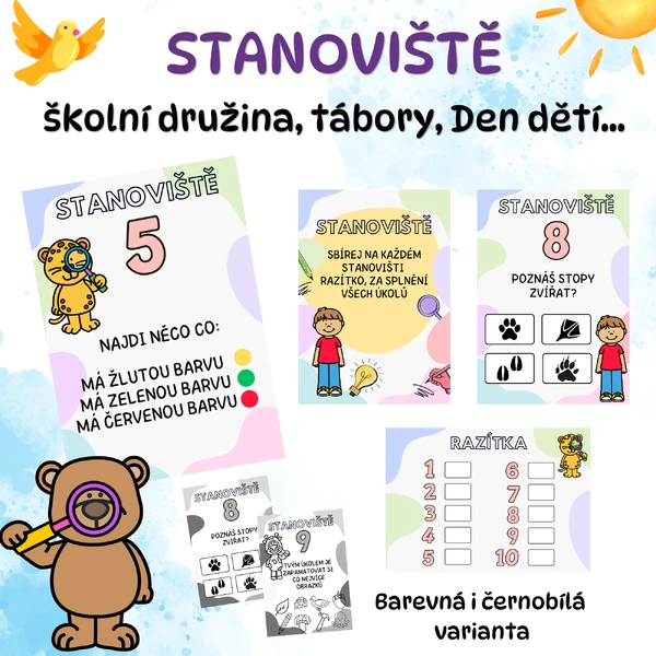 STANOVIŠTĚ - ŠKOLNÍ DRUŽINA, tábory, škola v přírodě