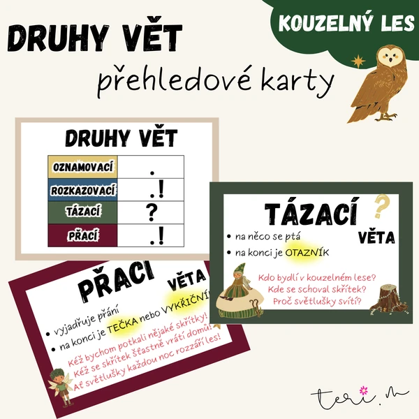 DRUHY VĚT - téma KOUZELNÝ LES