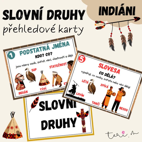 SLOVNÍ DRUHY - téma INDIÁNI