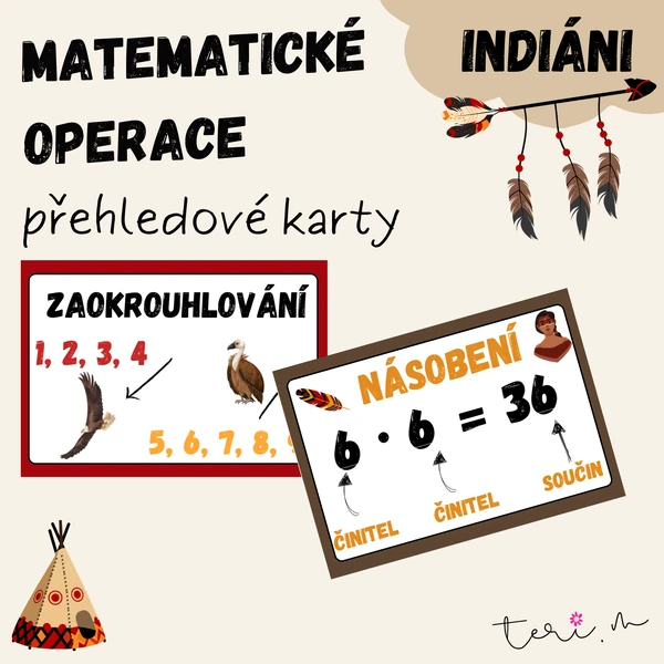 MATEMATICKÉ OPERACE - téma INDIÁNI