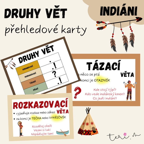 DRUHY VĚT - téma INDIÁNI