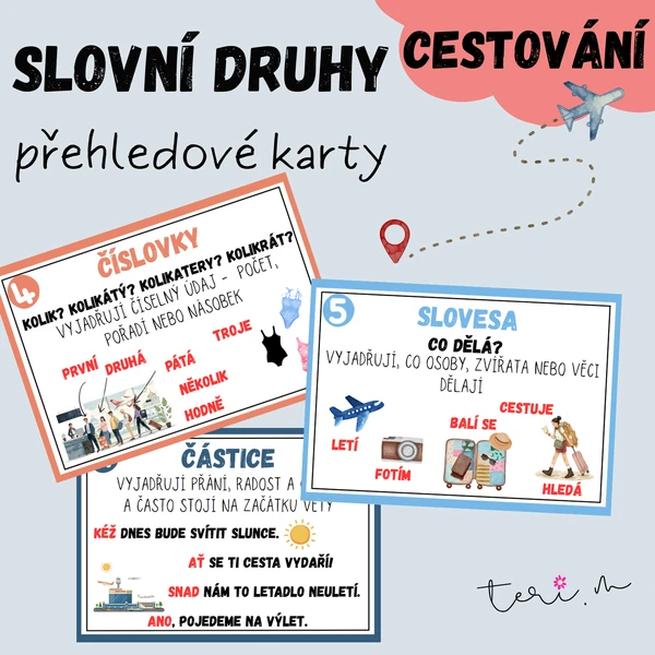 SLOVNÍ DRUHY - téma CESTOVÁNÍ