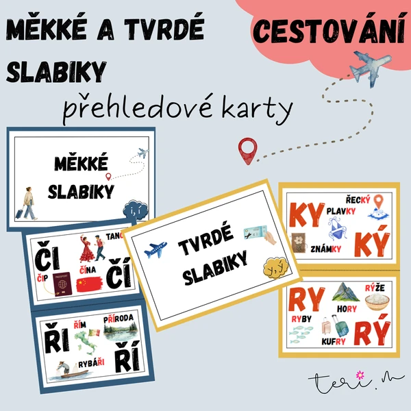 MĚKKÉ A TVRDÉ SLABIKY- téma CESTOVÁNÍ