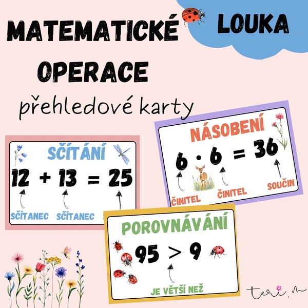 MATEMATICKÉ OPERACE - téma LOUKA