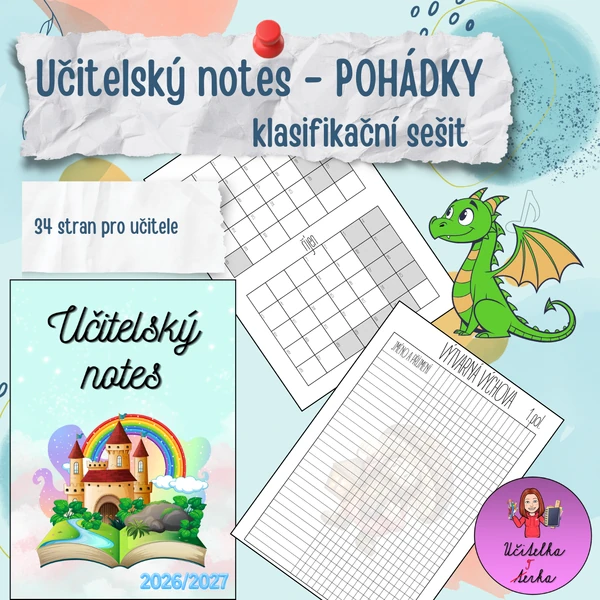 Učitelský notes - klasifikační sešit - POHÁDKY