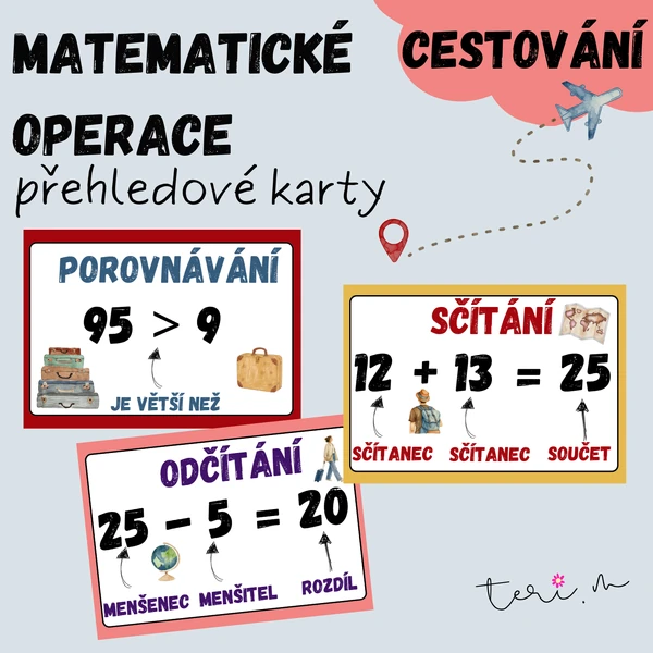 MATEMATICKÉ OPERACE - téma CESTOVÁNÍ