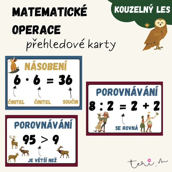 MATEMATICKÉ OPERACE - téma KOUZELNÝ LES