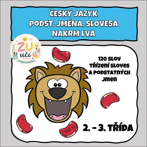 Lvíčci - Podstatná jména, slovesa