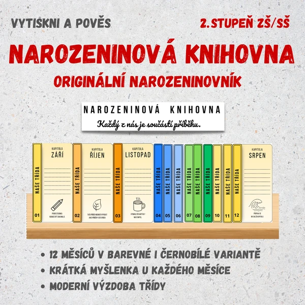 NAROZENINOVÁ KNIHOVNA - ORIGINÁLNÍ NAROZENINOVNÍK