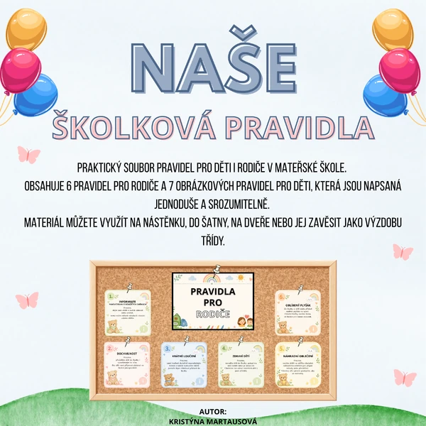 Naše školková pravidla - Pravidla do mateřské školy pro děti i rodiče