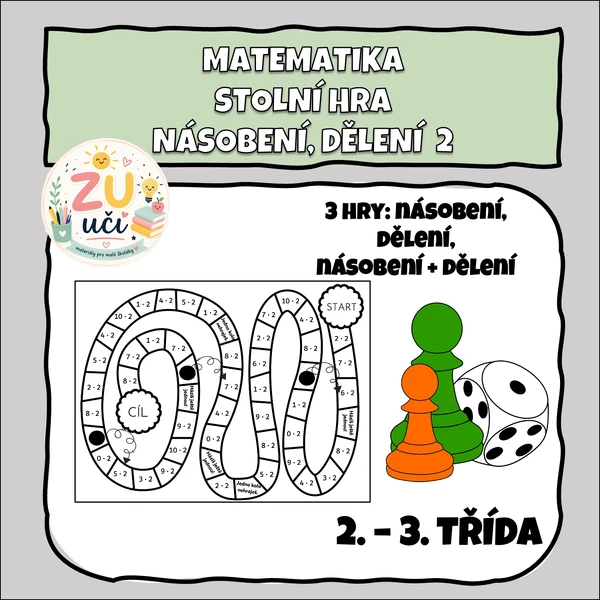 Desková hra - Násobení a dělení 2