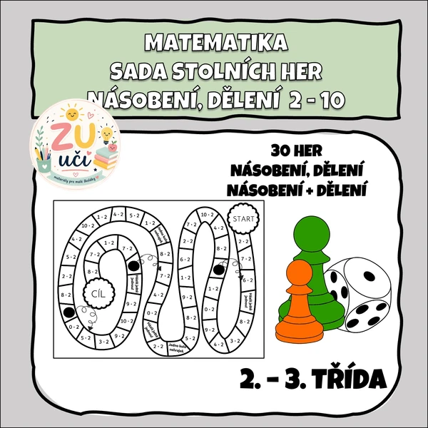 Desková hra - Násobení a dělení MIX
