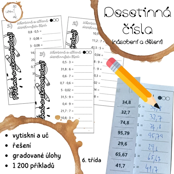 Násobení a dělení desetinných čísel – přehni a zkontroluj!