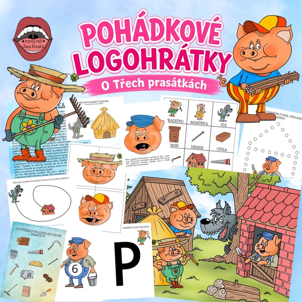 POHÁDKOVÉ LOGOHRÁTKY: O TŘECH PRASÁTKÁCH
