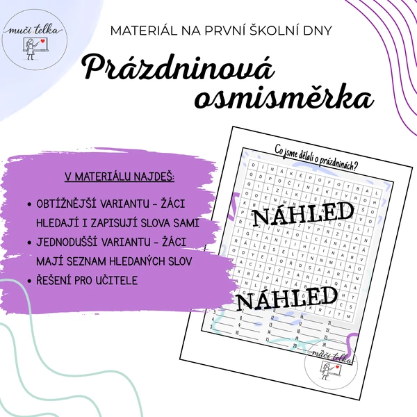 Prázdninová osmisměrka
