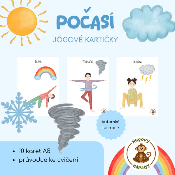 Počasí - jógové kartičky