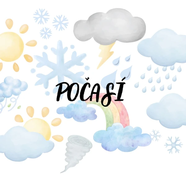 ☀️ Počasí – demonstrační kartičky + otázky 