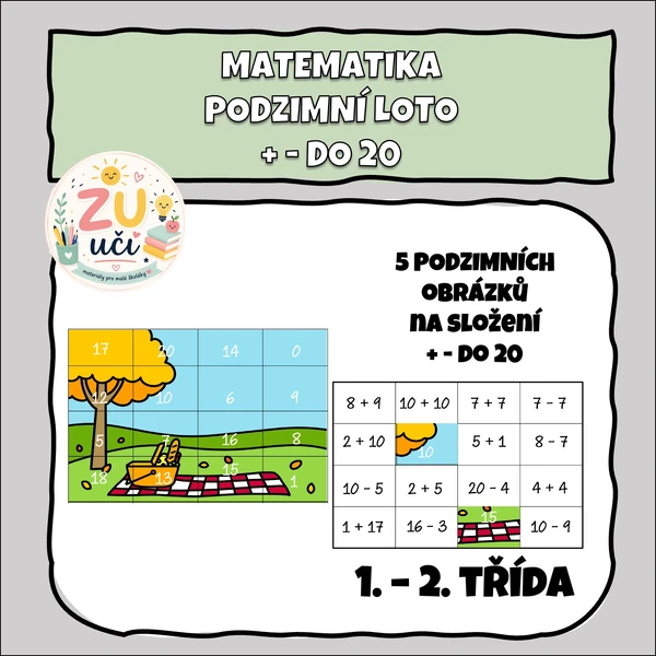 Podzimní loto pro prvňáky + - do 20
