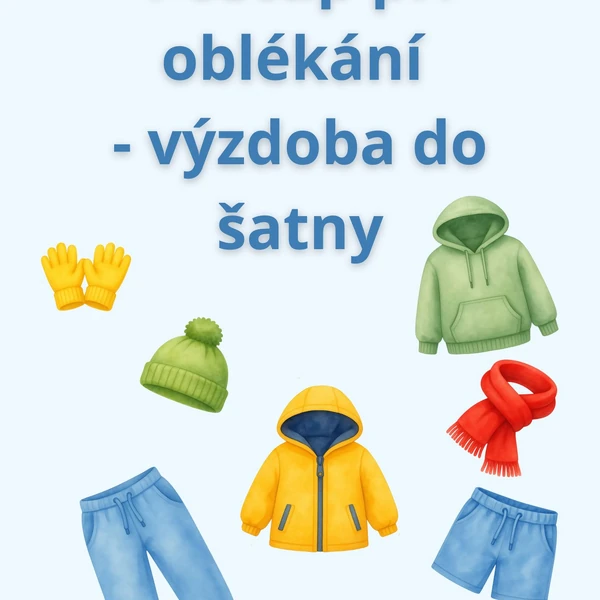 Postup při oblékání do šatny