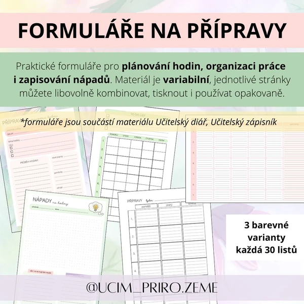 Formuláře na přípravy
