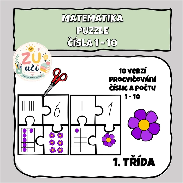 Matematické puzzle - Čísla 1 -10 
