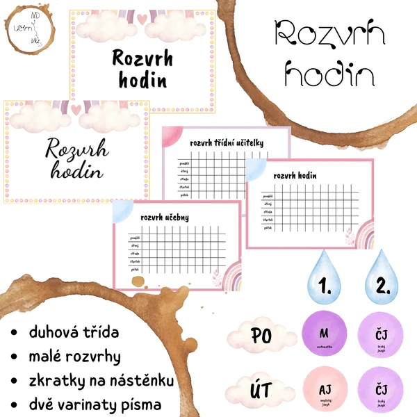 Duha – rozvrh hodin