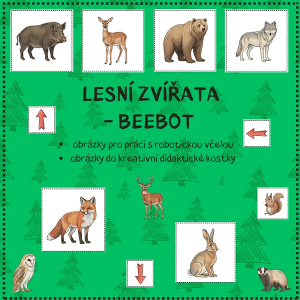 LESNÍ ZVÍŘATA - didaktická včelka Beebot