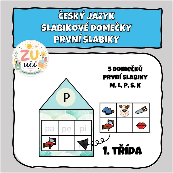 První slabika - Domečky 