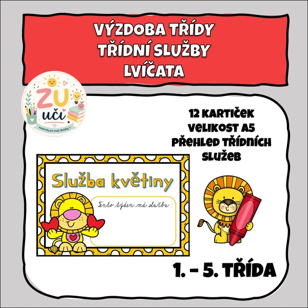 Výzdoba třídy - Služby - Lvíčata