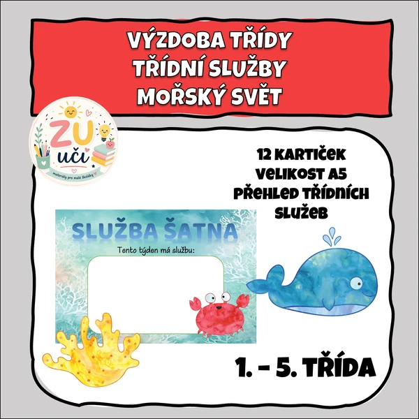 Výzdoba třídy - Služby - Mořský svět