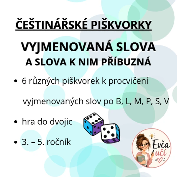 PIŠKVORKY – vyjmenovaná slova