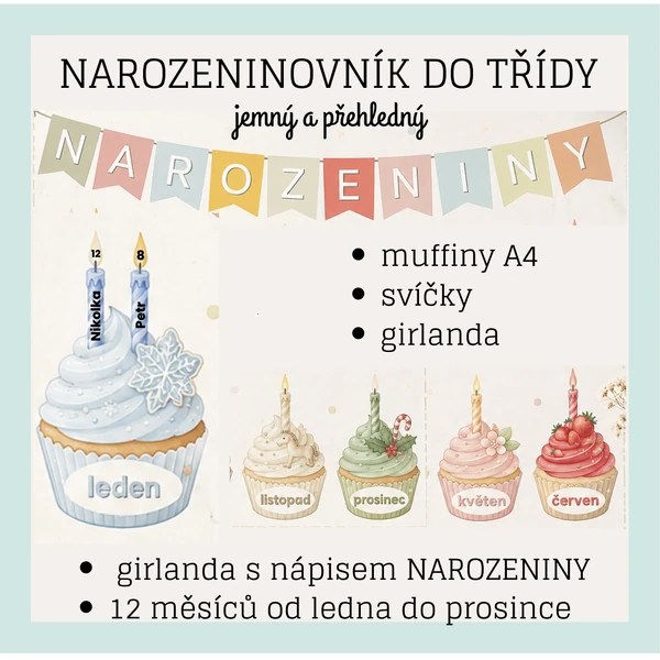 NAROZENINOVNÍK - MUFFINY