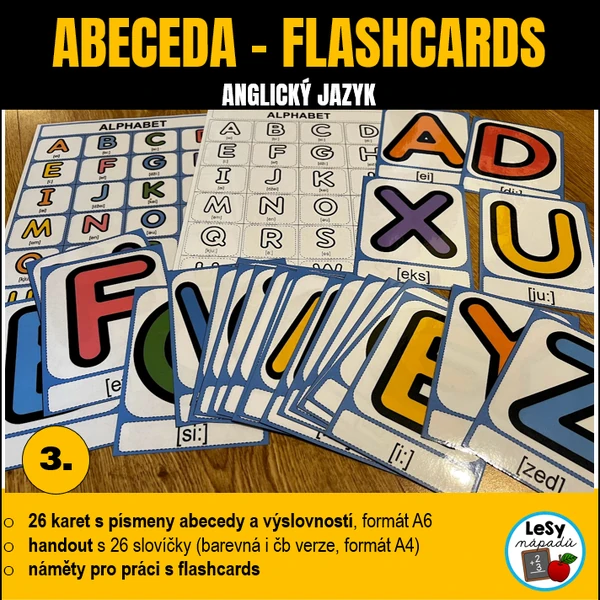 AJ abeceda - flashcards, handout