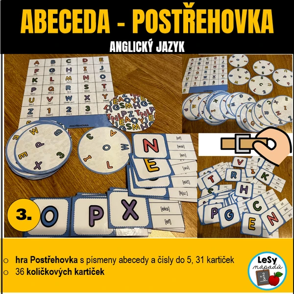 AJ - abeceda, postřehovka a kolíčkovky